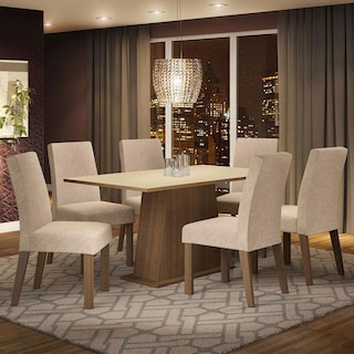 Foto 2 | Juego de Comedor Madesa Roberta con Mesa de Tapa de Madera Y 6 Sillas