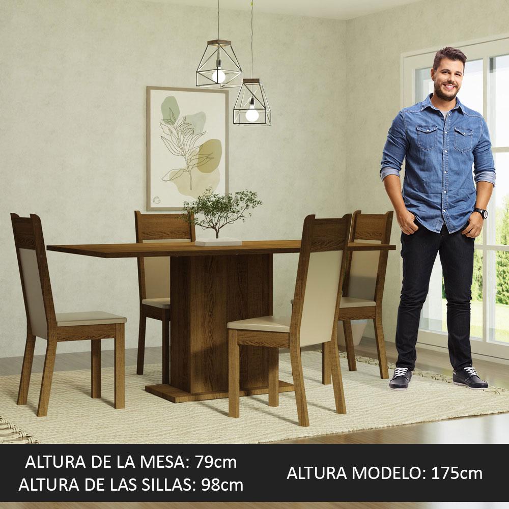 Foto 4 | Juego de Comedor más 4 Sillas Madesa Elisa