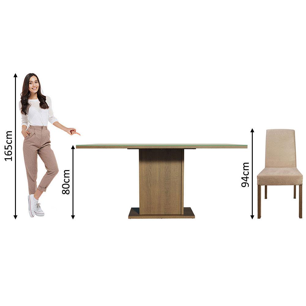 Foto 5 pulgar | Comedor Madesa color Beige con 6 Sillas
