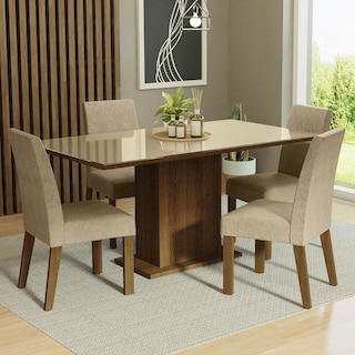 Foto 2 | Comedor Madesa color Beige con 4 Sillas