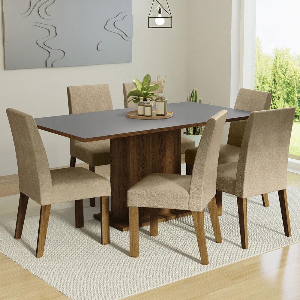 Foto 3 pulgar | Juego de Comedor con Tapa de Madera + 6 Sillas Imperial Madesa Renata