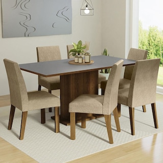 Foto 2 | Juego de Comedor con Tapa de Madera + 6 Sillas Imperial Madesa Renata