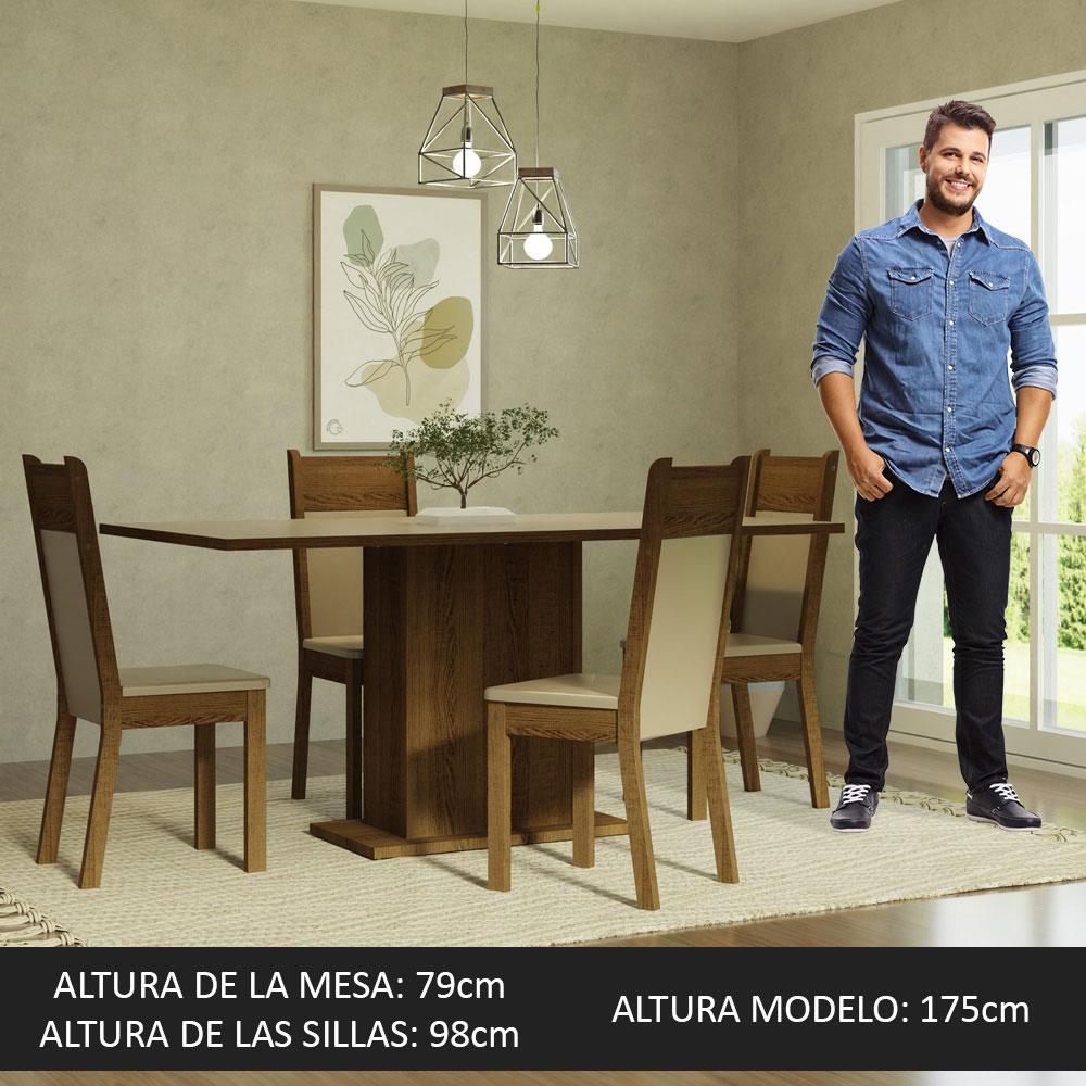 Foto 5 pulgar | Juego de Comedor más 4 Sillas Madesa Elisa