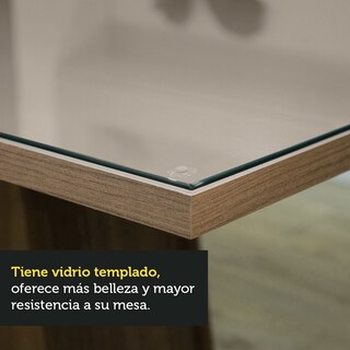 Foto 6 | Juego de Comedor con Tapa de Vidrio + 4 Sillas Madesa Greta
