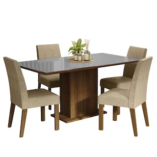 Foto 2 | Comedor Madesa Avril Beige con 4 Sillas