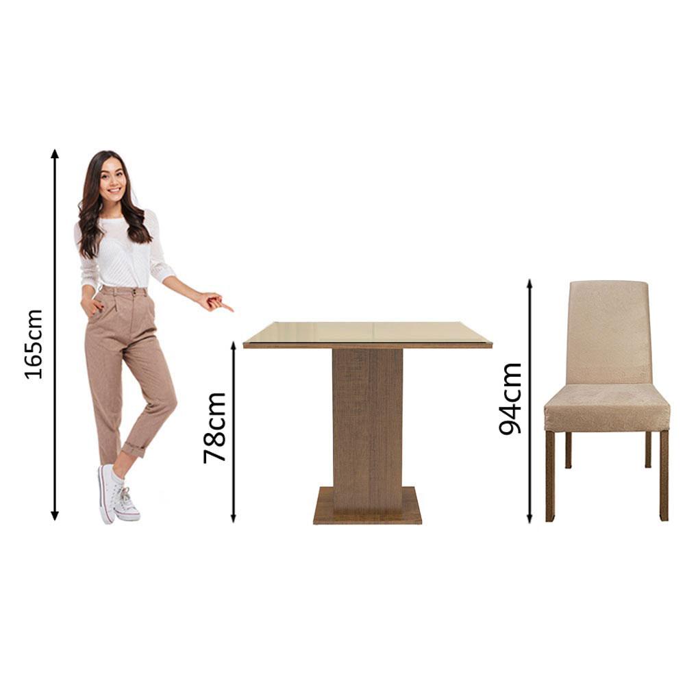 Foto 6 pulgar | Comedor Madesa color Beige con 4 Sillas