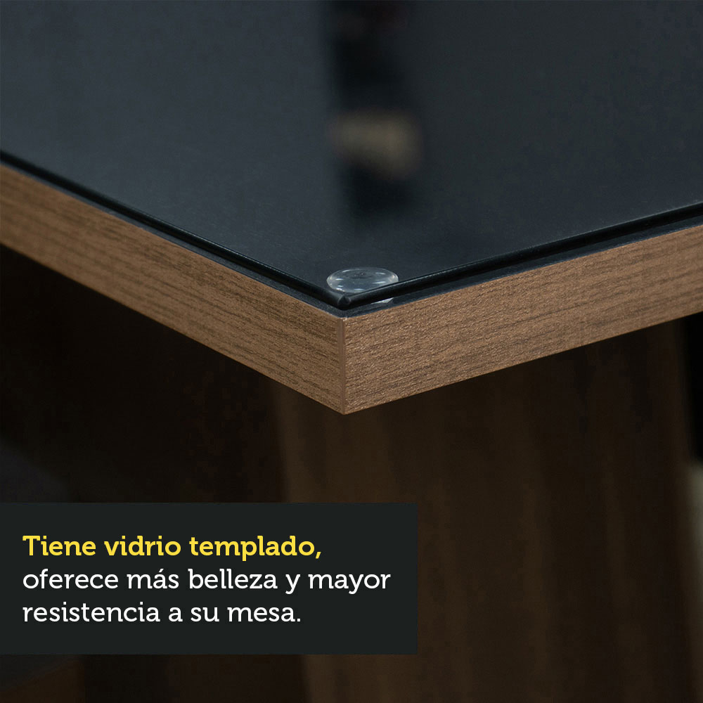 Foto 7 pulgar | Juego De Comedor Mesa Con Tapa De Vidrio 4 Sillas Imperial Avril Madesa