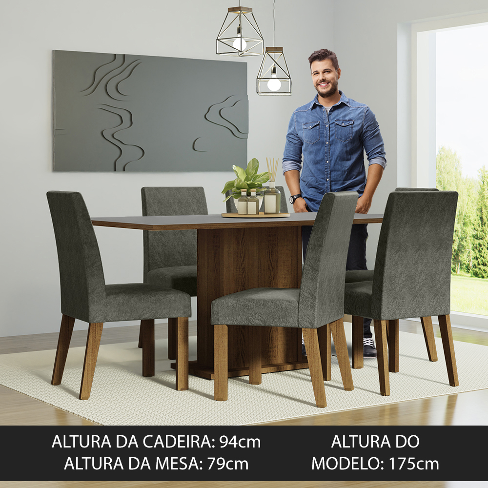 Foto 5 pulgar | Juego de Comedor Madesa Renata con 6 Sillas