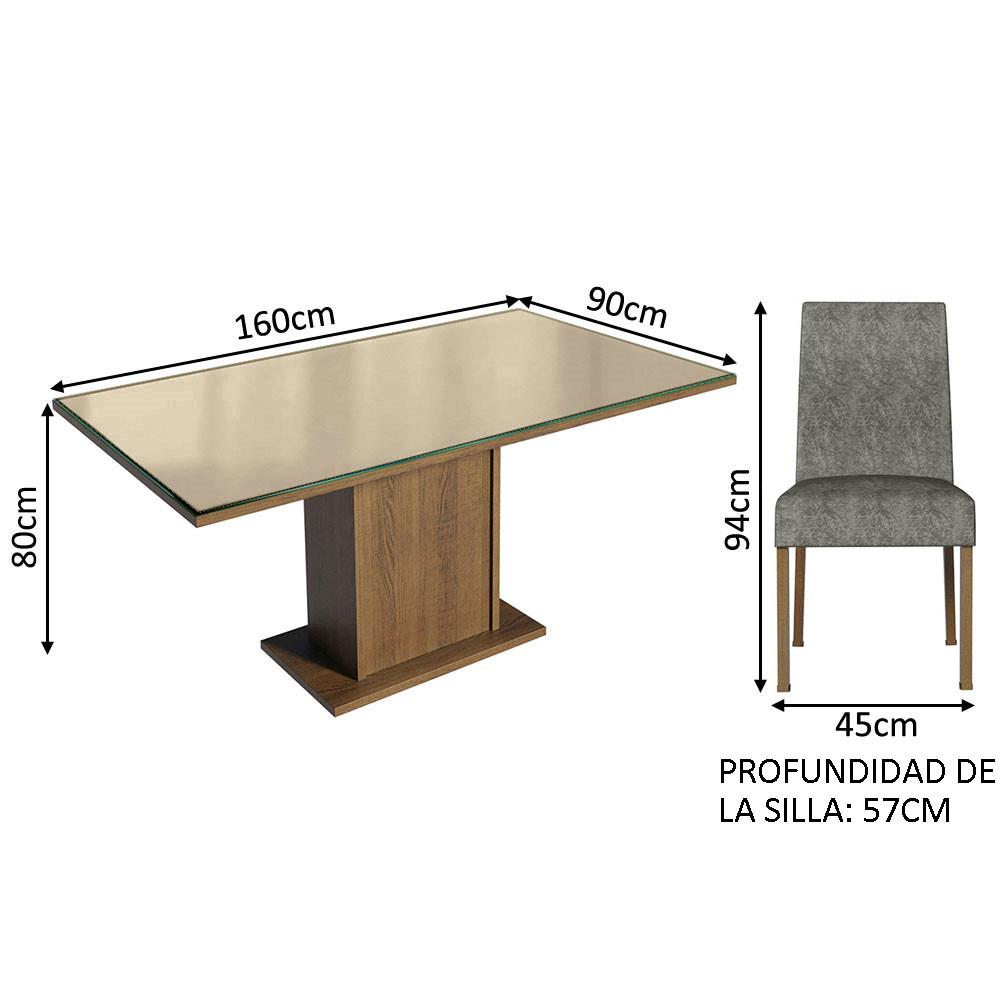 Foto 4 pulgar | Juego de Comedor Madesa Avril con 4 Sillas