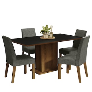 Foto 2 | Comedor Madesa Keila con 4 Sillas Grises