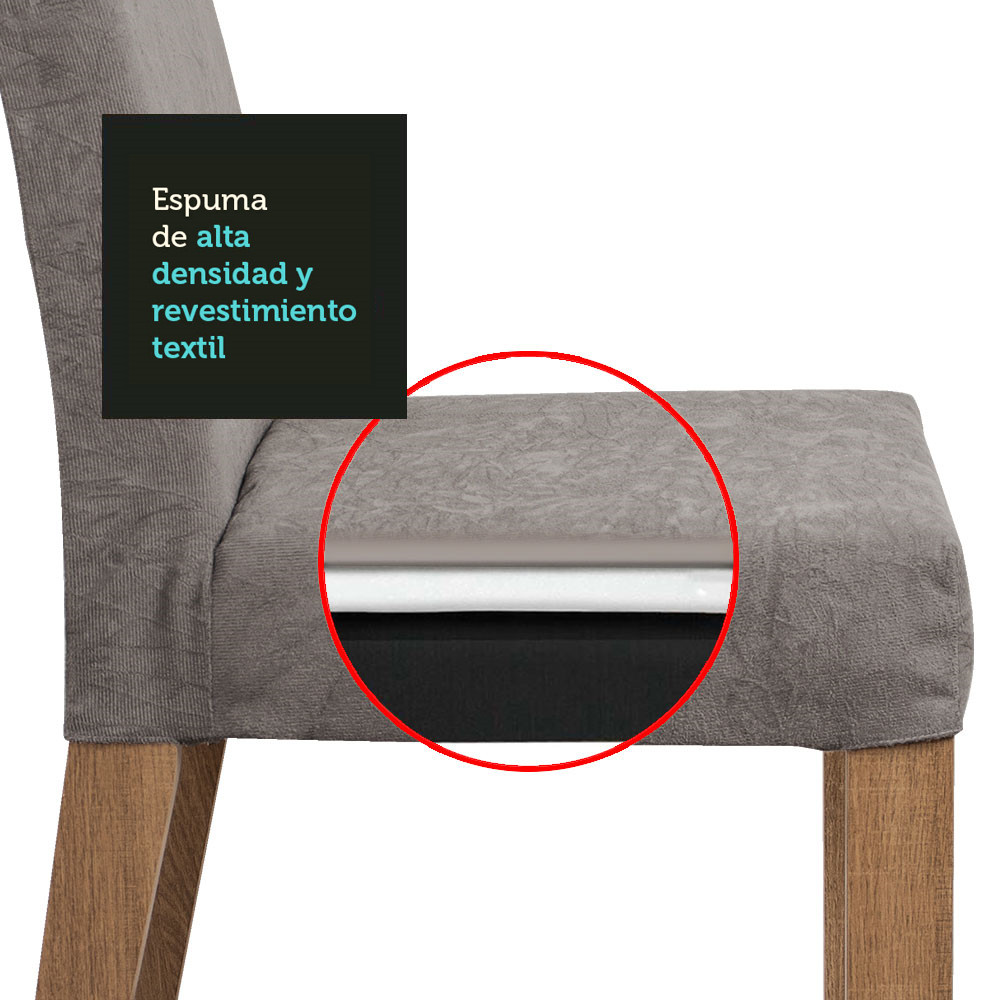Foto 7 pulgar | Juego de Comedor Madera Doris con 8 Sillas Grises