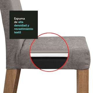 Foto 6 | Juego de Comedor Madera Doris con 8 Sillas Grises