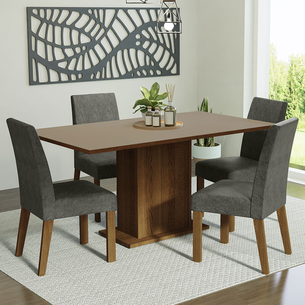 Foto 2 | Juego de Comedor Madesa Keila con 4 Sillas Grises