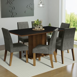 Foto 2 | Juego de Comedor Madesa Renata con 6 Sillas Grises