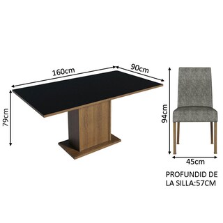 Foto 3 | Juego de Comedor Madesa Renata con 6 Sillas Grises