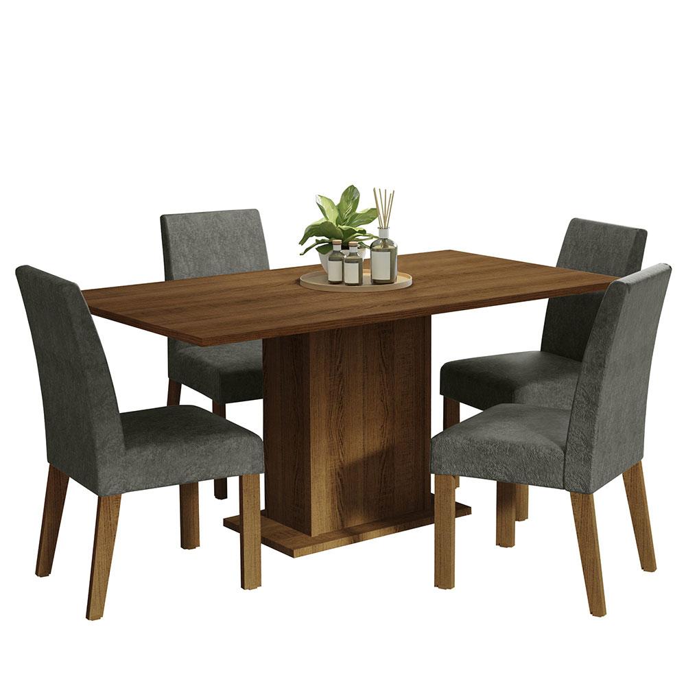 Foto 1 | Juego de Comedor Madesa Keila con 4 Sillas Grises