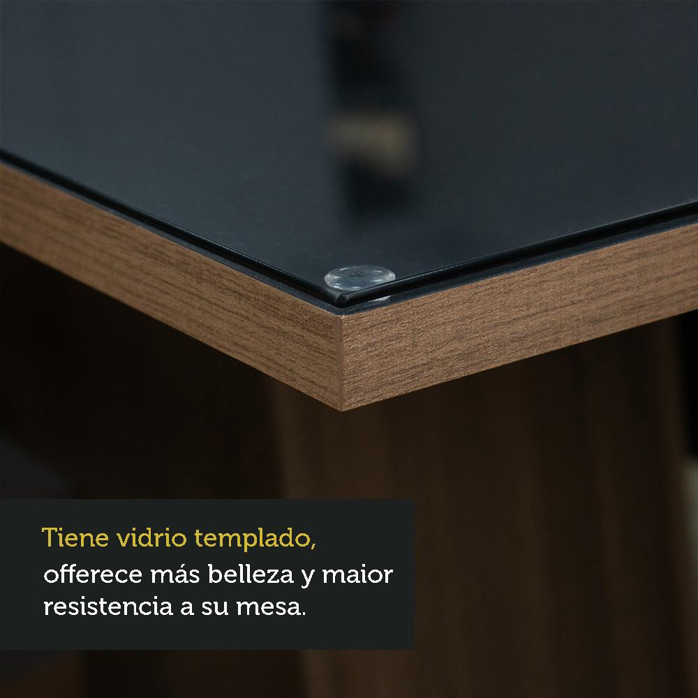 Foto 8 | Juego de Comedor con Mesa de Vidrio y 6 Sillas Madesa Alexis Marrón