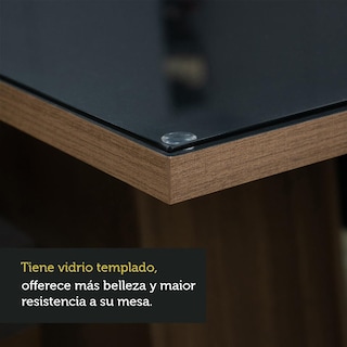 Foto 8 | Juego de Comedor con Mesa de Vidrio y 6 Sillas Madesa Alexis Marrón