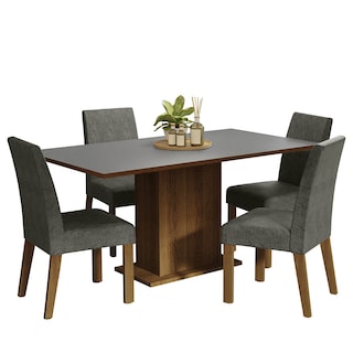 Foto 2 | Comedor Madesa con 4 Sillas Gris
