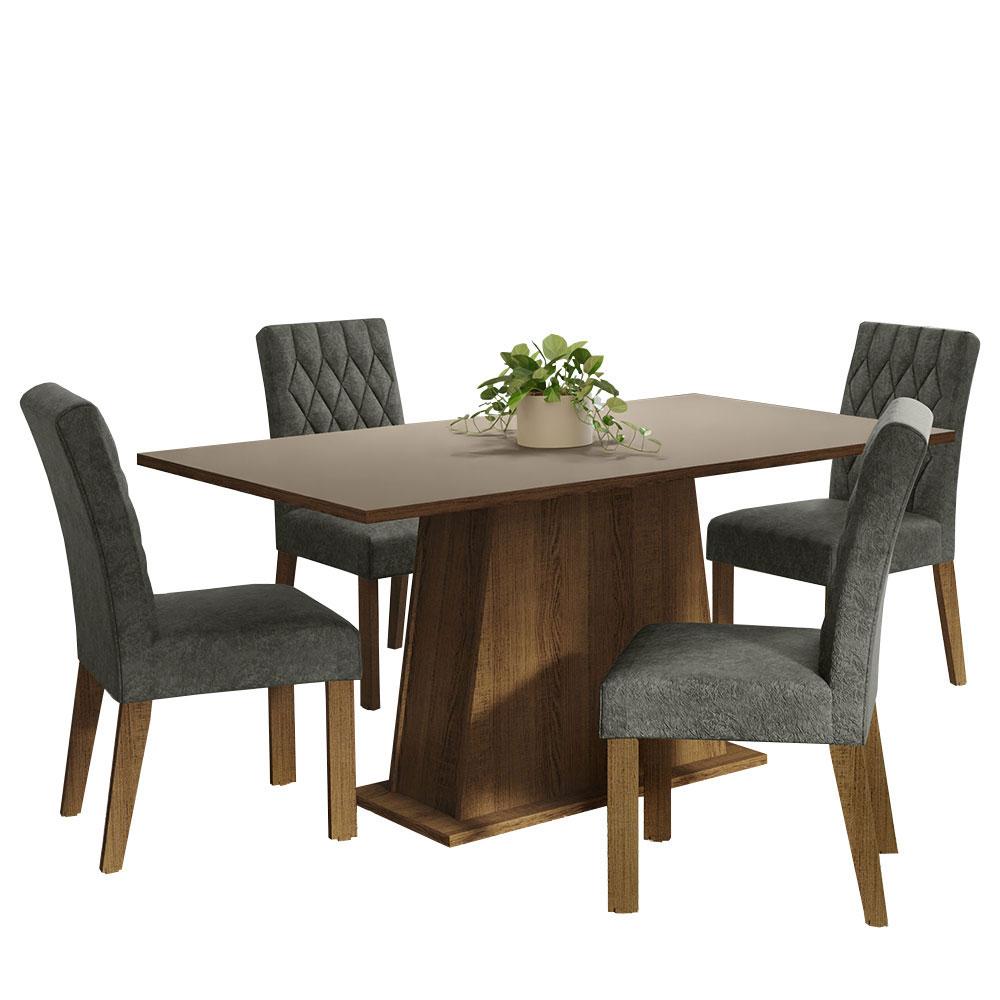 Foto 1 | Juego de Comedor Mesa de Madera y 4 Sillas Madesa Ashley Marrón