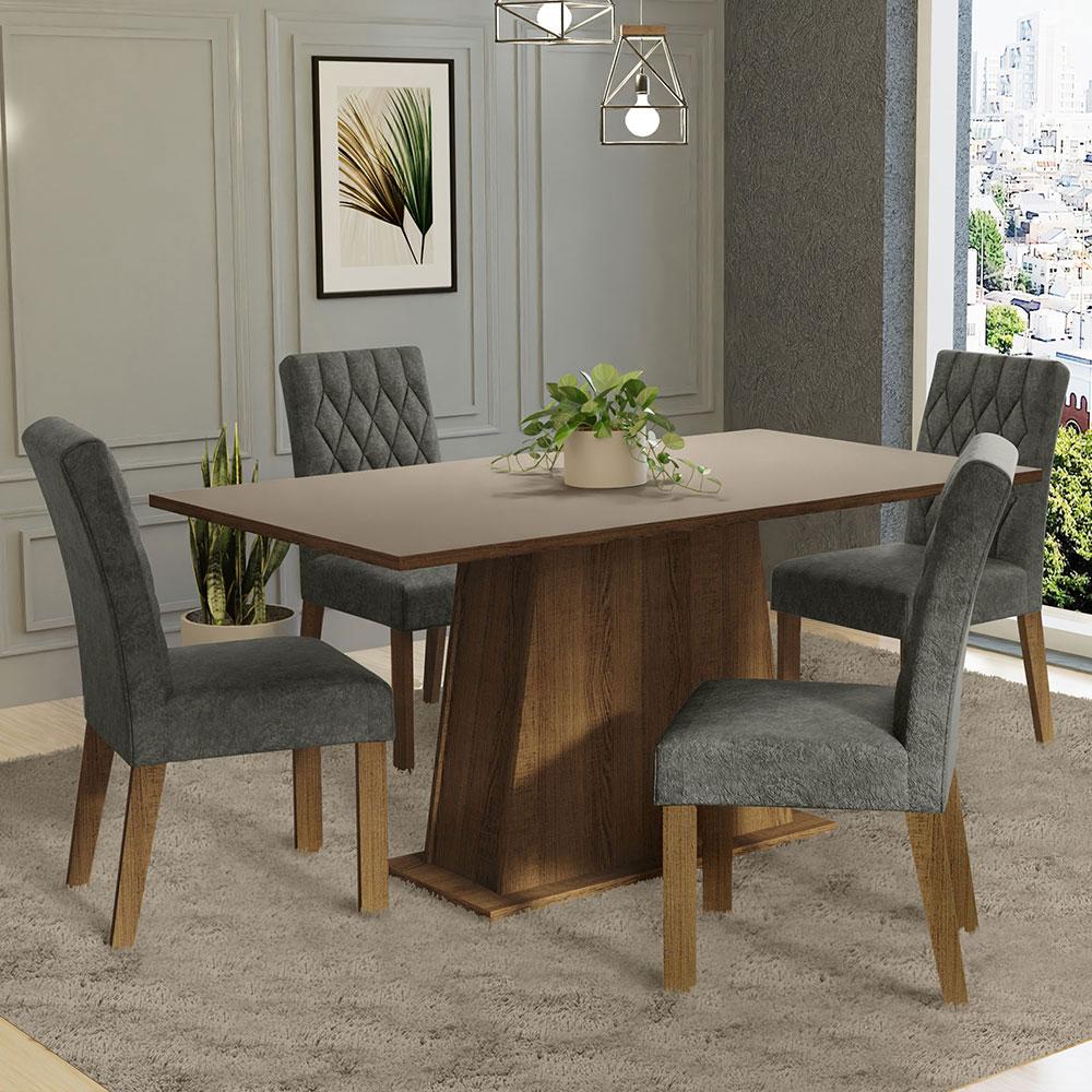 Foto 2 | Juego de Comedor Mesa de Madera y 4 Sillas Madesa Ashley Marrón