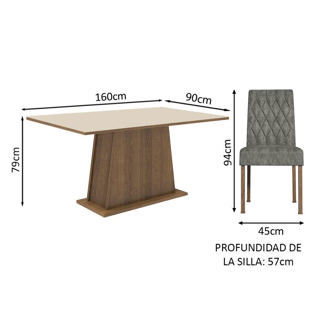 Foto 8 pulgar | Juego de Comedor Mesa de Madera y 4 Sillas Madesa Ashley Marrón
