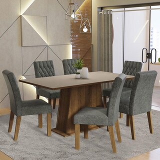 Foto 2 | Comedor Madesa con 6 Sillas Gris