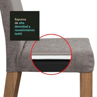 Foto 4 | Juego de Comedor con Mesa de Madera y 6 Sillas Madesa Renata color Gris