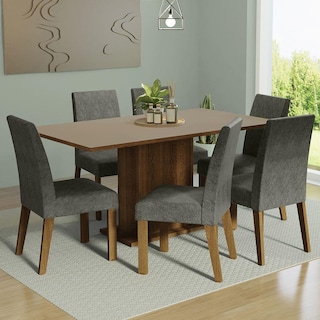 Foto 2 | Comedor de Madera más 6 Sillas Renata Madesa