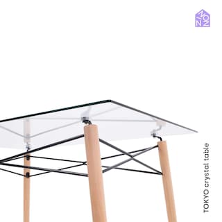 Foto 4 | Mesa de Comedor Rectangular Ninon Tokyo Cristal Templado para 6 Personas