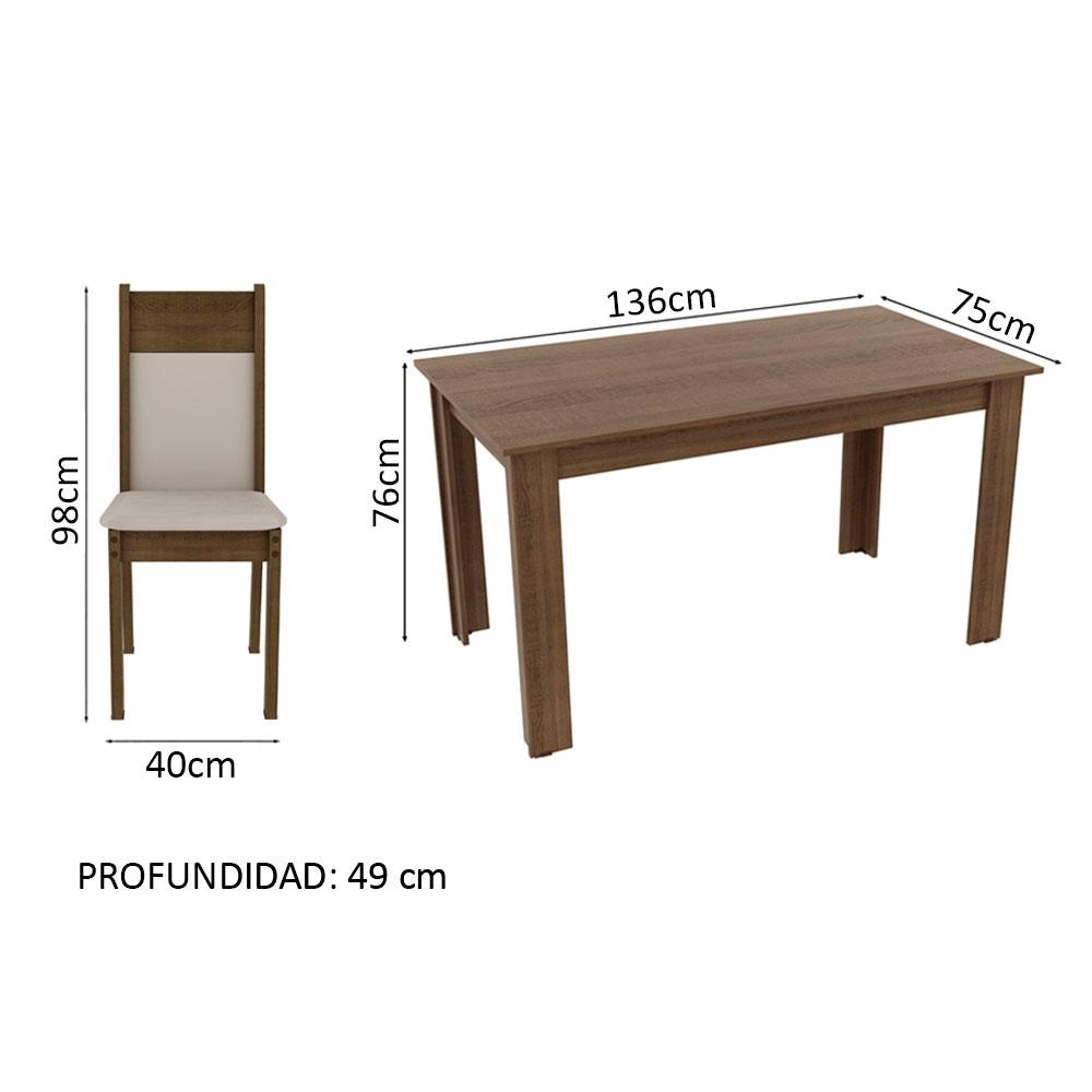 Foto 4 pulgar | Juego de Comedor Madesa Honduras con 6 Sillas