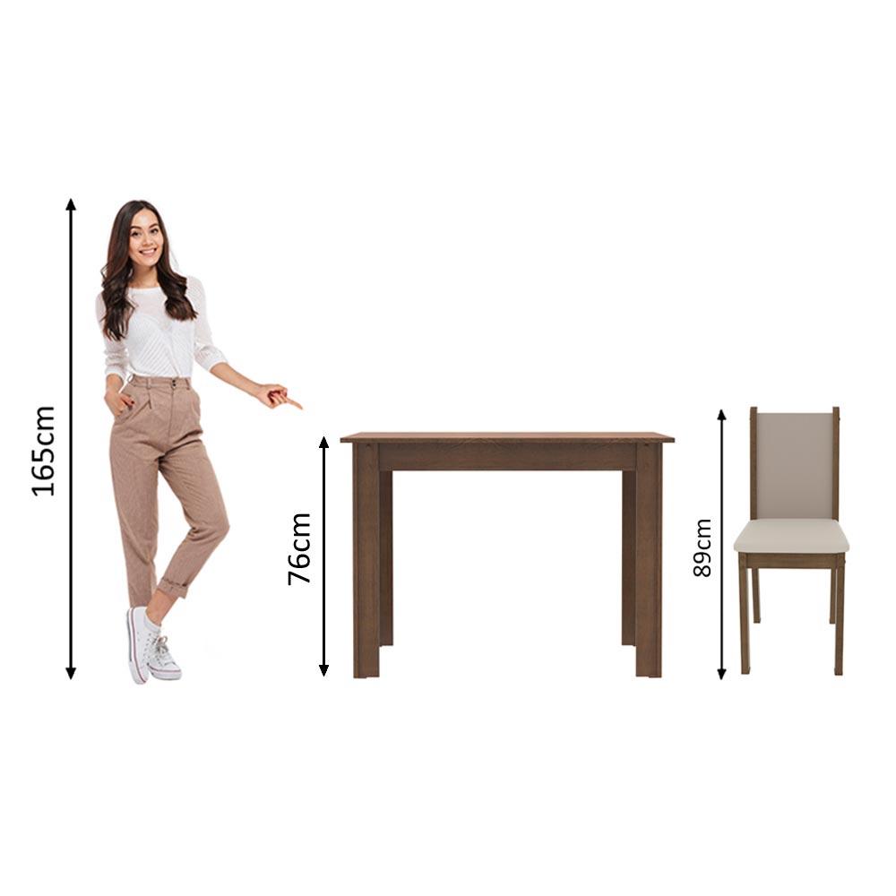 Foto 4 pulgar | Comedor Madesa Cíntia Tapa de Madera con 4 Sillas