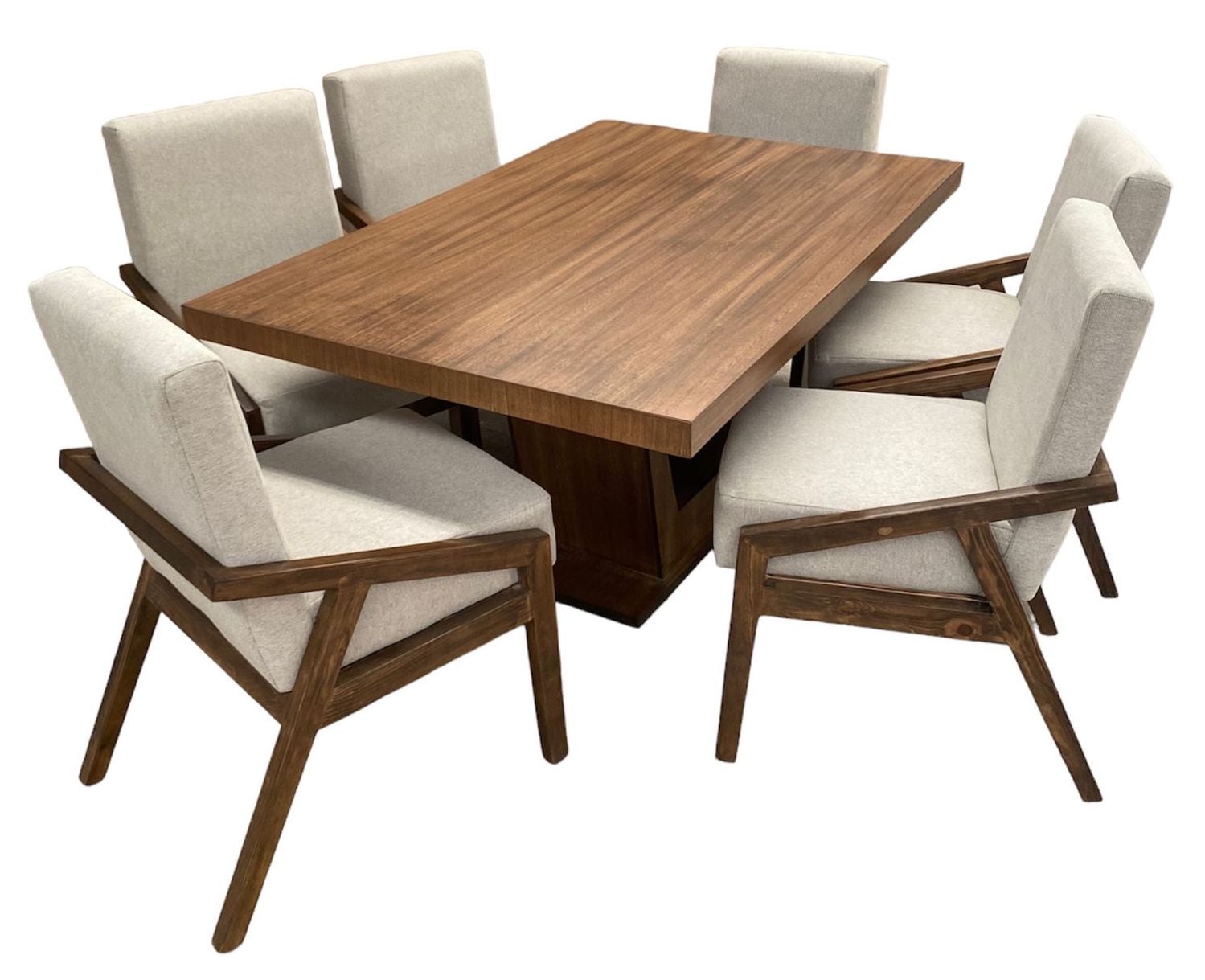 Set De Comedor 6 Sillas Salvanto Kinea Chapa De Parota $15,999