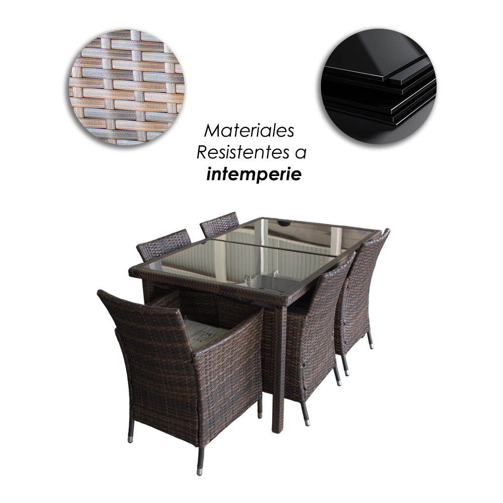 Foto 6 | Comedor Para Exterior Con 6 Sillas