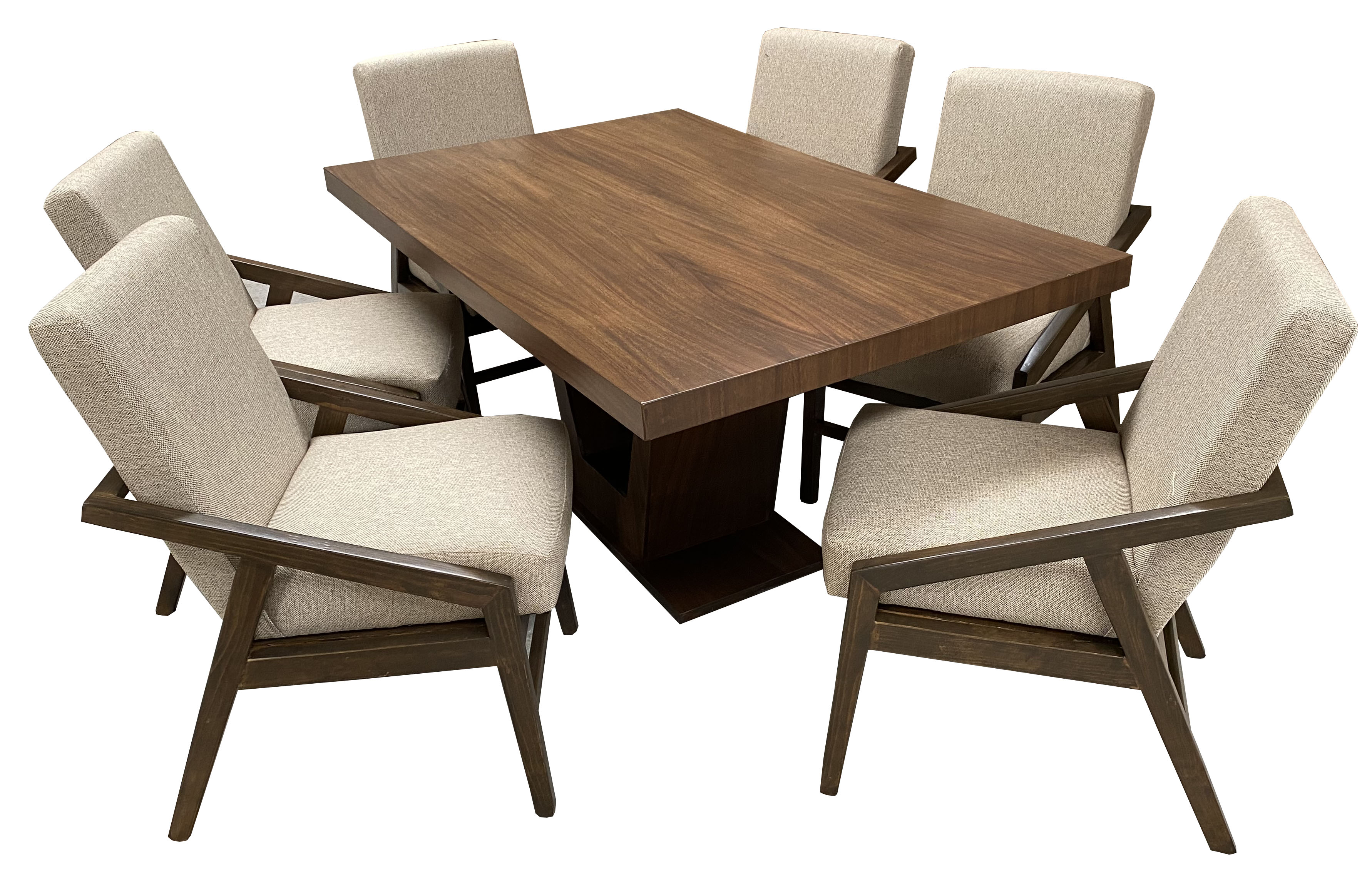 Set De Comedor 6 Sillas Salvanto Denver Mdf Uv $13,999