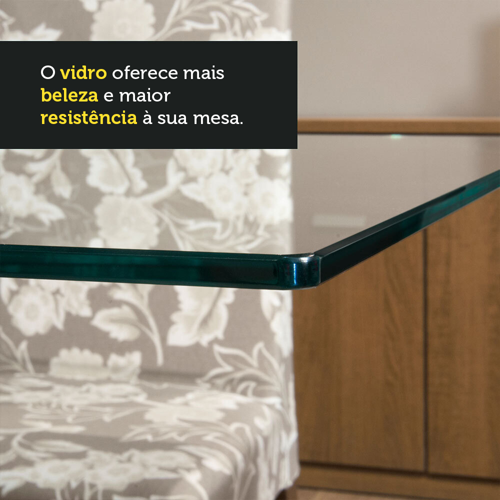 Foto 7 pulgar | Juego de Comedor Madesa Mesa con Tapa de Cristal y 4 Sillas Noemí Rústico