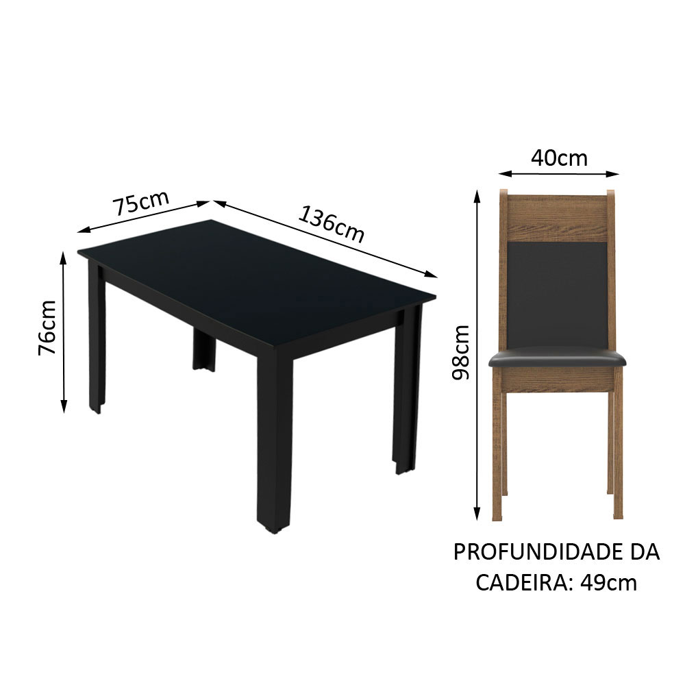 Foto 4 pulgar | Juego de Comedor Madesa Medelin con 6 Sillas