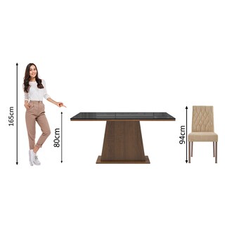 Foto 4 | Comedor Madesa Aryeli Negro con 4 Sillas