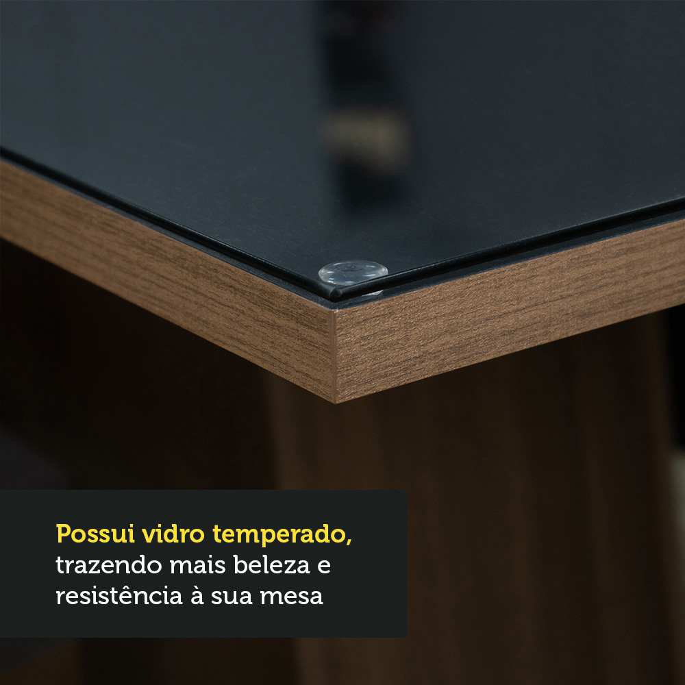 Foto 6 pulgar | Comedor Madesa Aryeli Negro con 4 Sillas