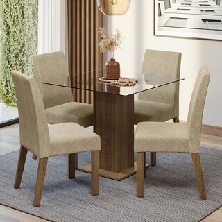 Foto 2 | Comedor Madesa Beige con 4 Sillas