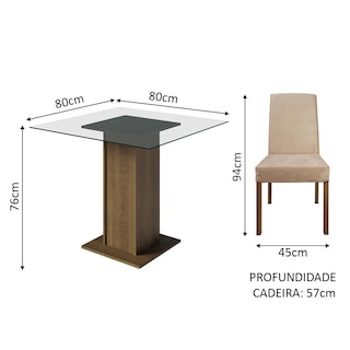 Foto 3 | Comedor Madesa Beige con 4 Sillas