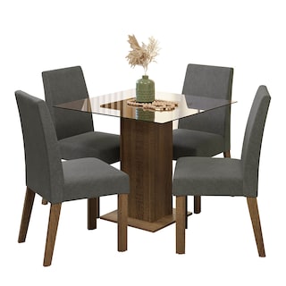 Foto 2 | Juego de Comedor Madesa Mesa de Cristal y 4 Sillas Ivy