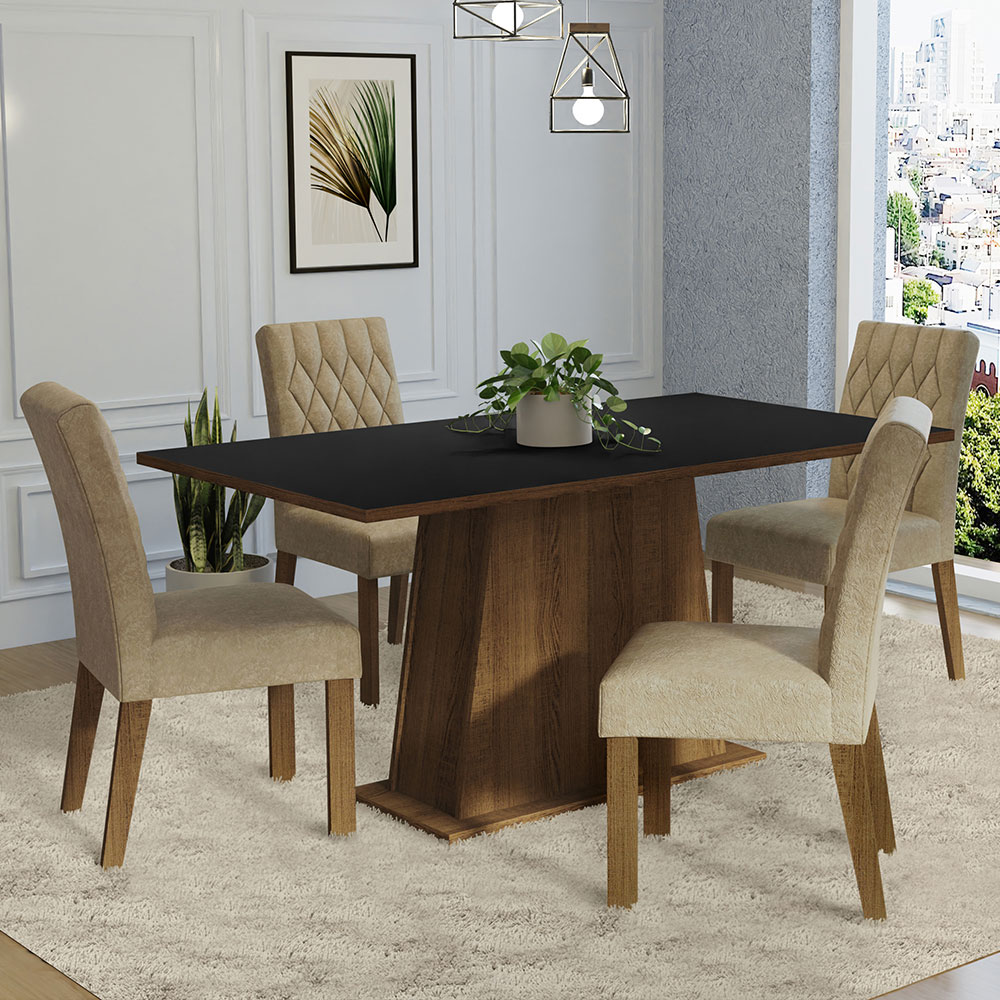 Juego de Comedor Madesa Ashley con 4 Sillas