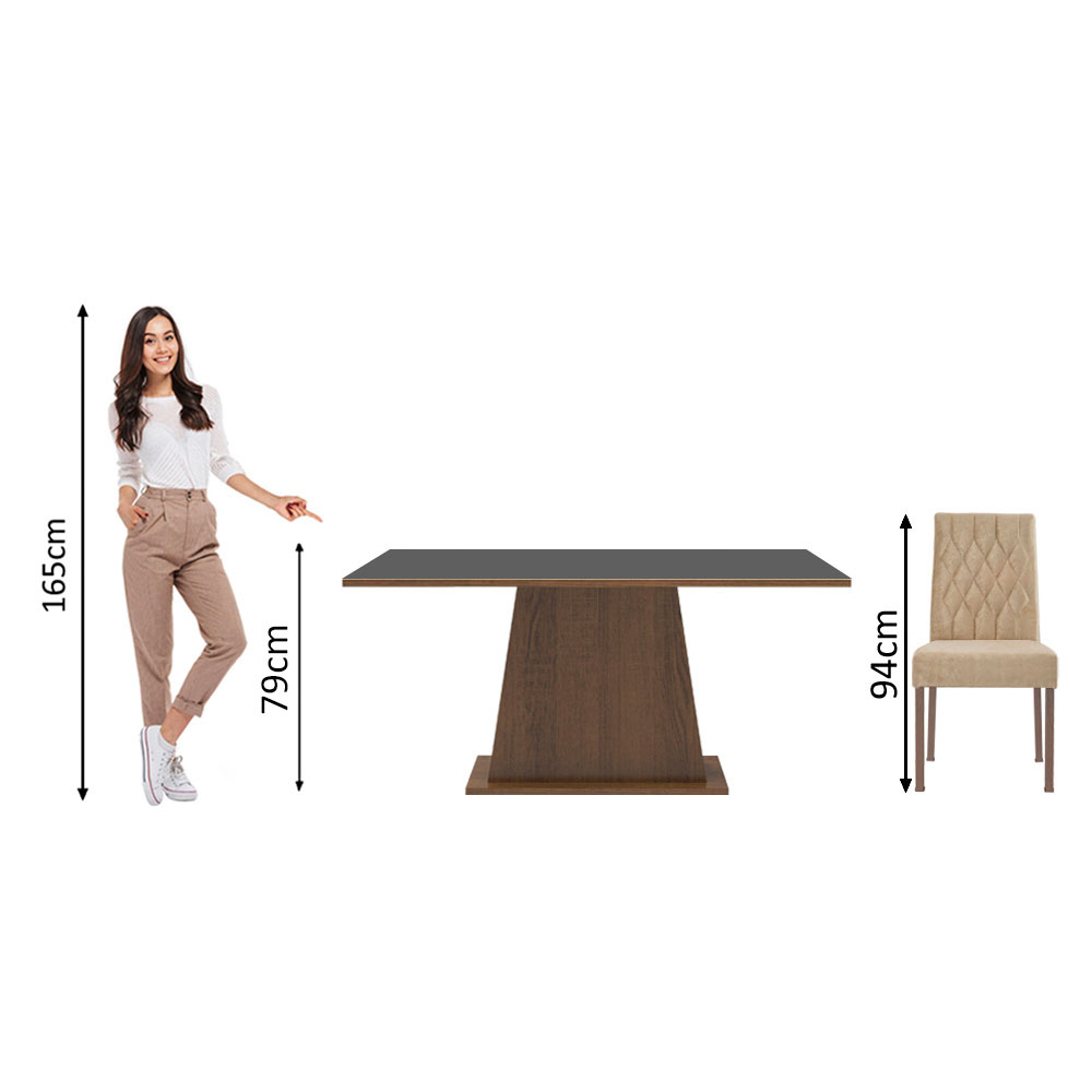 Foto 9 pulgar | Juego de Comedor Madesa Ashley con 4 Sillas