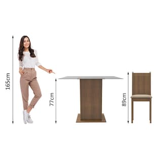 Foto 4 | Juego de Comedor con Mesa y 4 Sillas Madesa Maya Mb