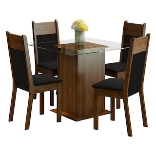 Foto 1 | Juego De Comedor Con Mesa Y 4 Sillas Madesa Anita Mn