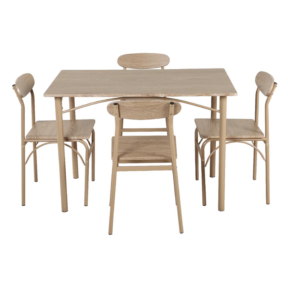 Comedor con 4 Sillas KingsHouse Beige