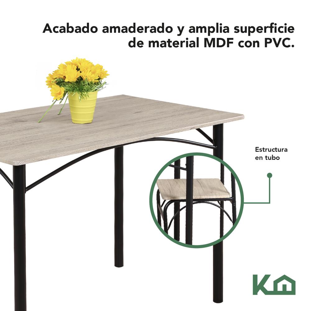 Foto 4 pulgar | Comedor con 4 Sillas KingsHouse Gris