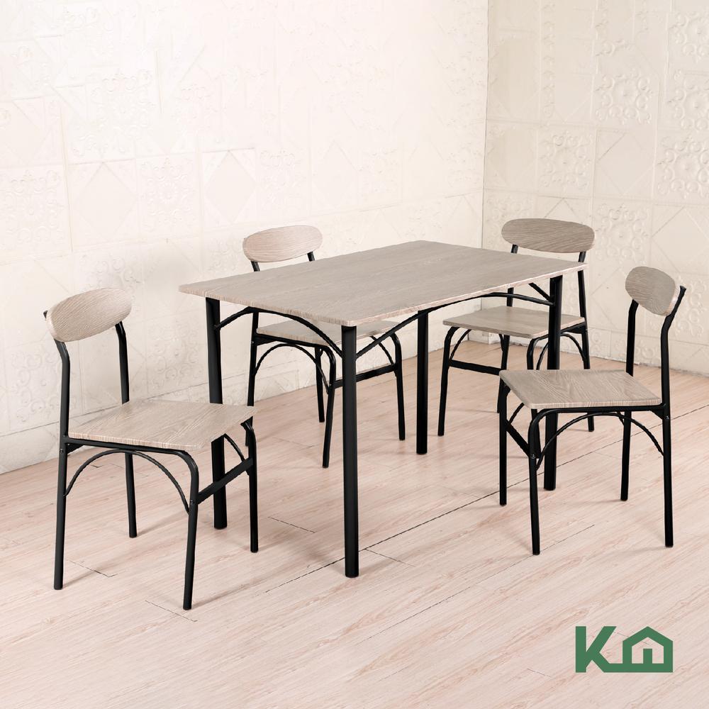 Foto 8 pulgar | Comedor con 4 Sillas KingsHouse Gris