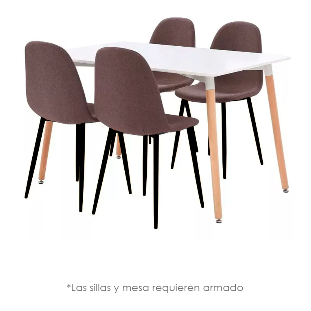 Foto 6 pulgar | Comedor Rectangular Ilios Innova Comedor-oslo4s/bla Color Multicolor